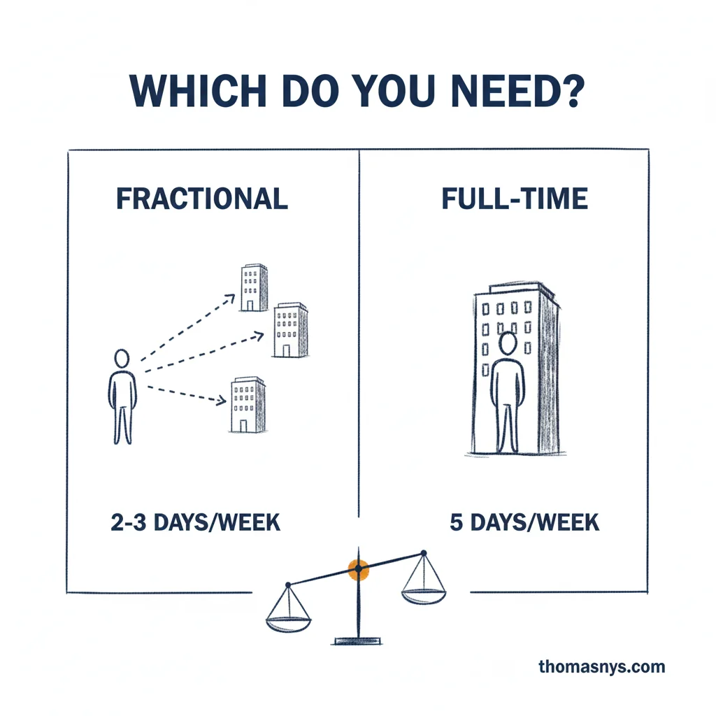Fractional data architect vs full-time hire comparison for startups and scaleups
