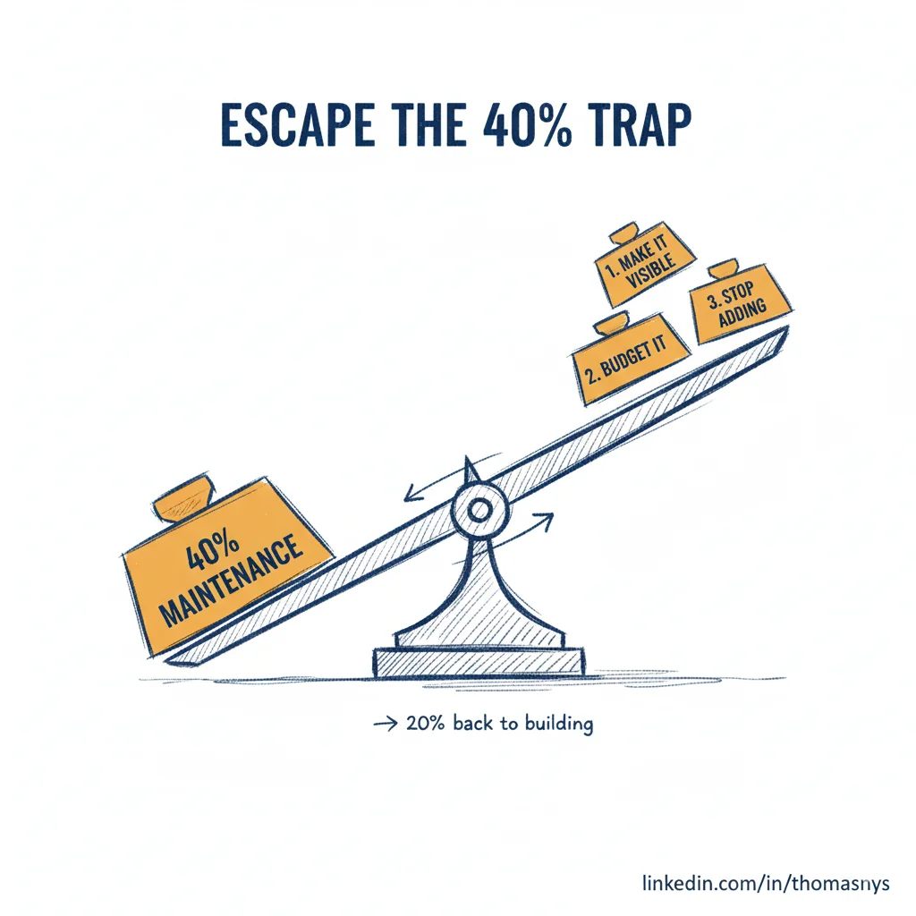 3 Ways to Escape the 40% Maintenance Trap