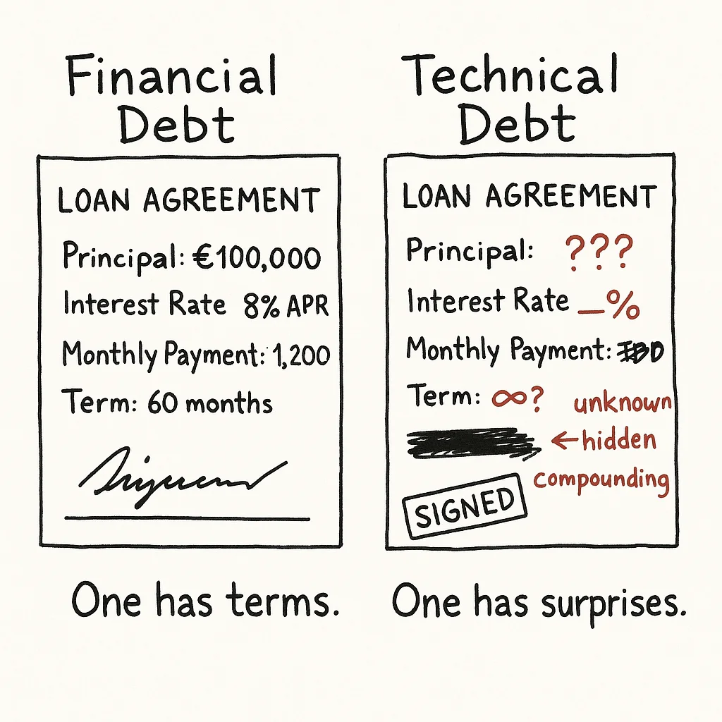 Hidden Cost Multiplier: Technical Debt Compounds Faster Than Financial Debt