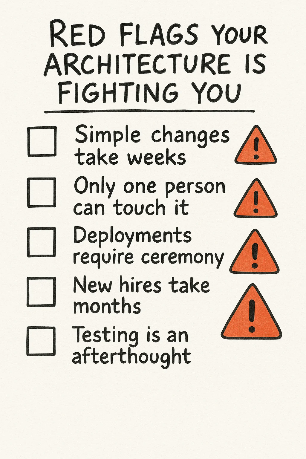 Red Flags - Symptoms of Poor Architecture