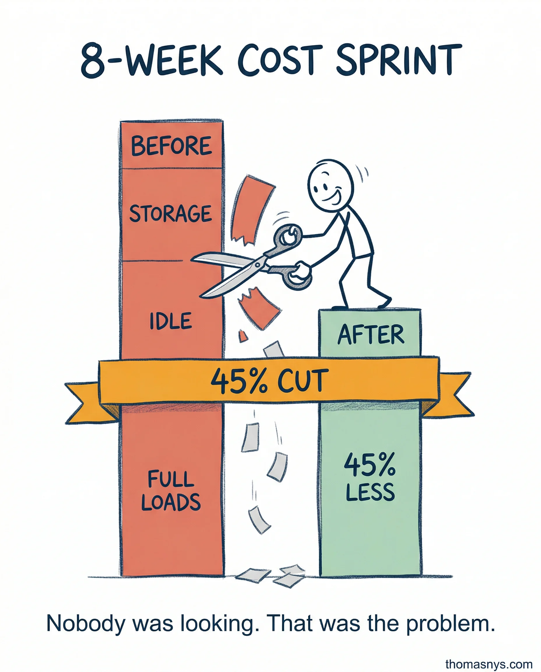 The Cloud Cost Optimization Sprint: 45% Reduction in 8 Weeks