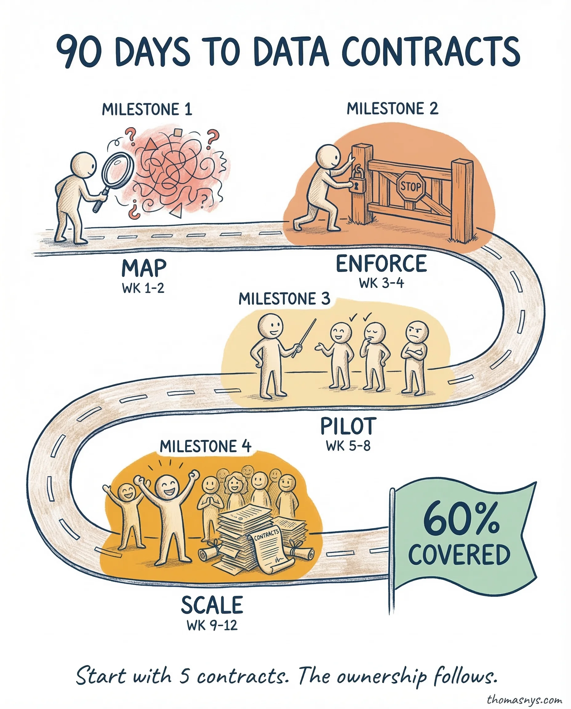 The Data Contracts Rollout - From Chaos to 60% Coverage in 90 Days