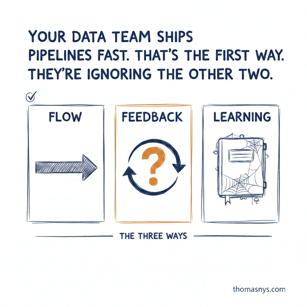 The Three Ways Applied to Data Pipelines