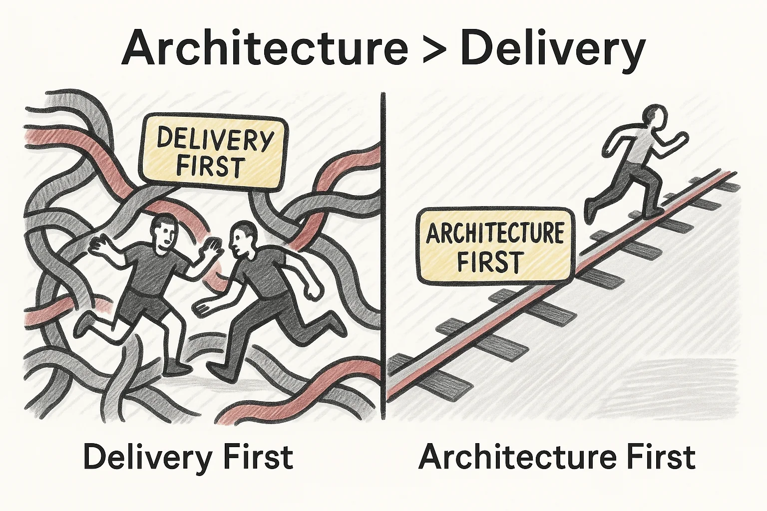 You cannot outrun poor architecture by accelerating delivery