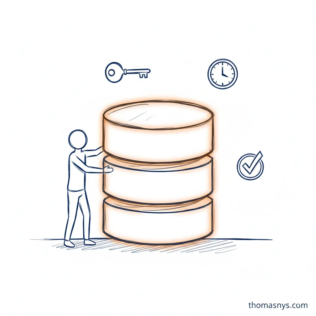 Database administrator monitoring and maintaining database systems