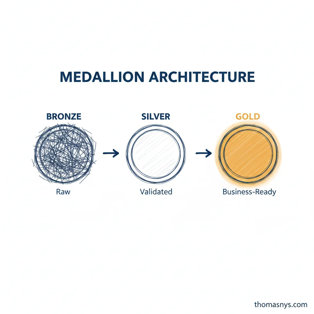 Medallion Architecture - Bronze, Silver, Gold layers