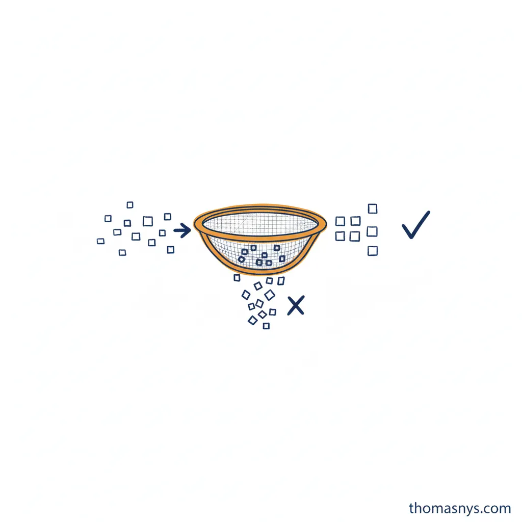 Data quality filter separating clean data from errors
