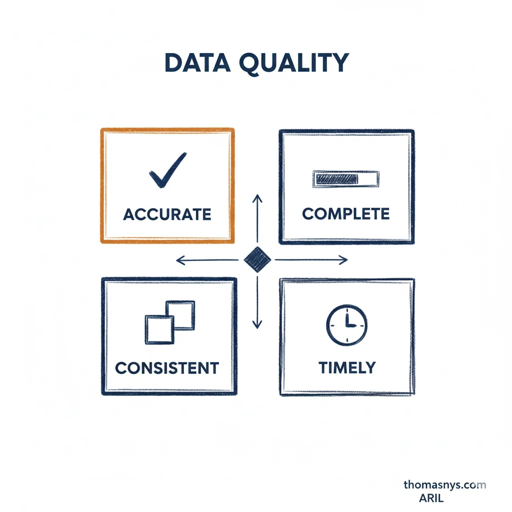 Data Quality Dimensions - Accurate, Complete, Consistent, Timely