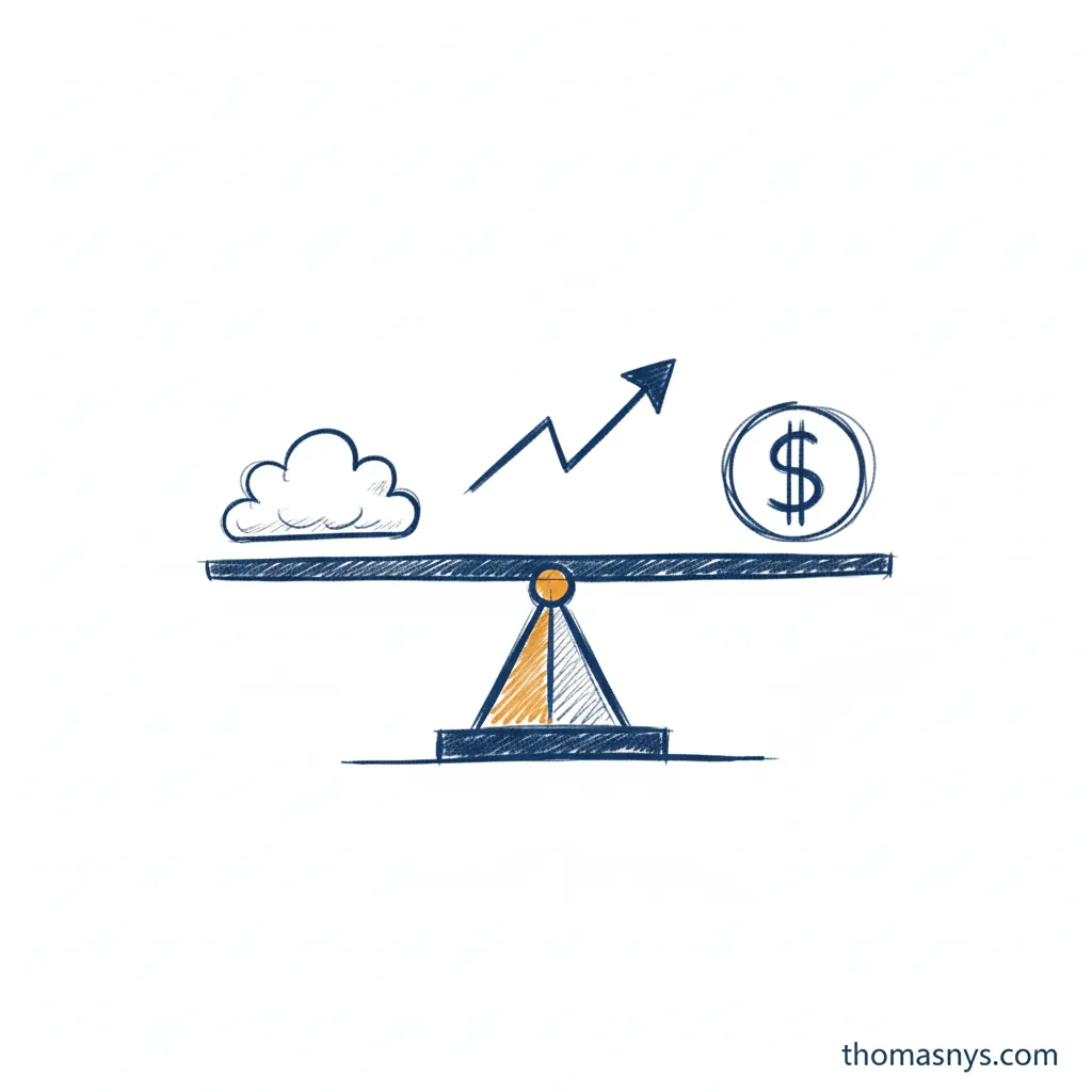 FinOps balance scale optimizing cloud costs and value